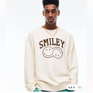 SMILEY X H&M COLLAB SWEATSHIRT SZ SMALL